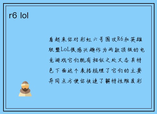 r6 lol